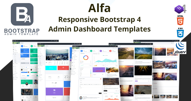 Alfa – Responsive Bootstrap 4 Admin Dashboard Template, UI And WebApp Template