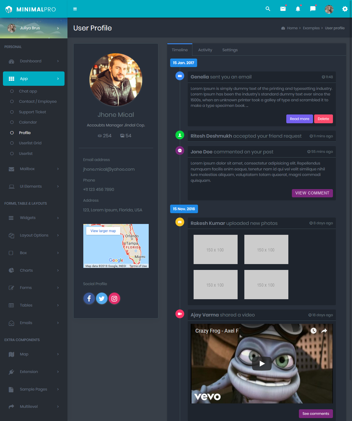 Bootstrap 4 Admin Dashboard