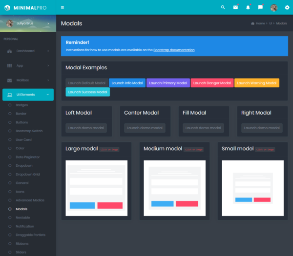 Minimal Pro Dark Dashboard Bootstrap Admin Templates
