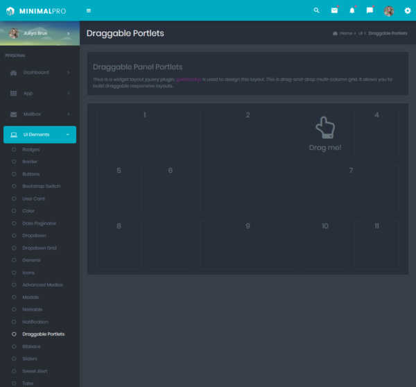 Minimal Pro Dark Dashboard Bootstrap Admin Templates