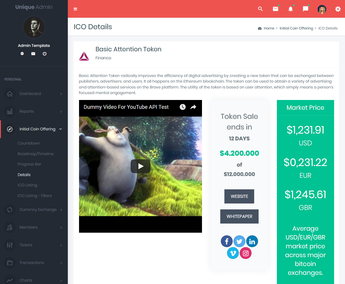 Premium Admin Template