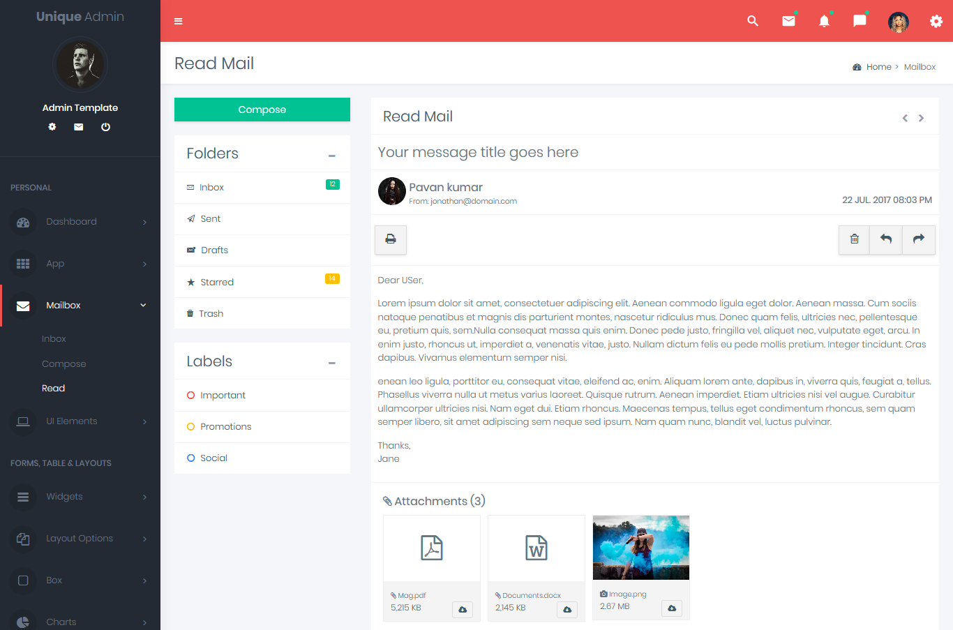 Premium Admin Template