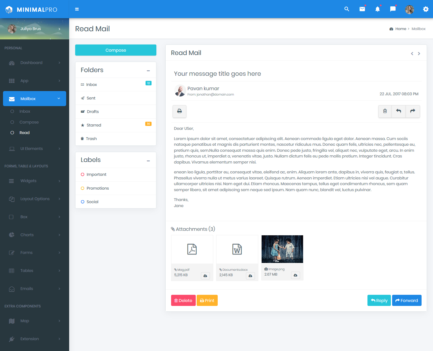 Bootstrap 4 Admin Dashboard