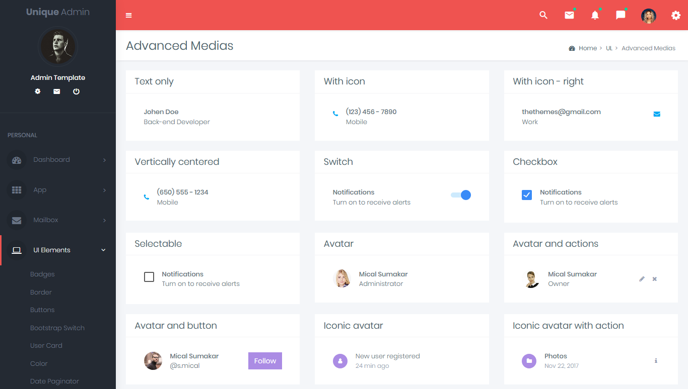 Bootstrap Admin Templates