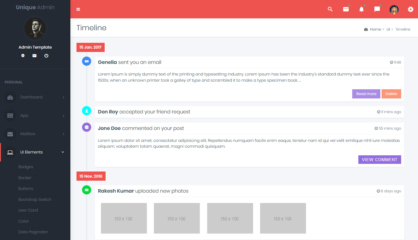 Bootstrap Admin Template