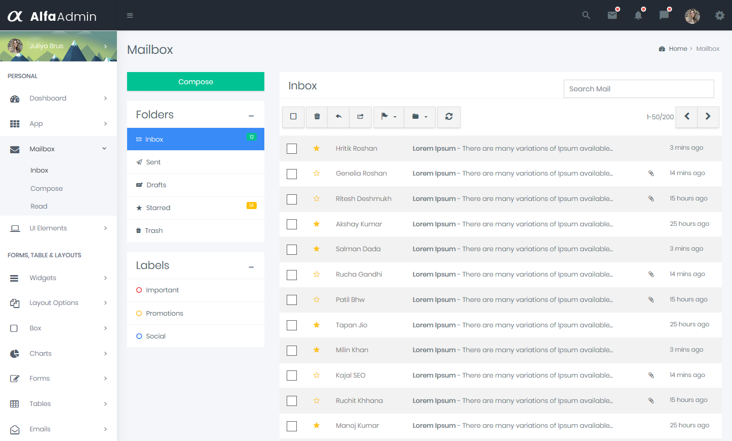 Bootstrap Admin Template