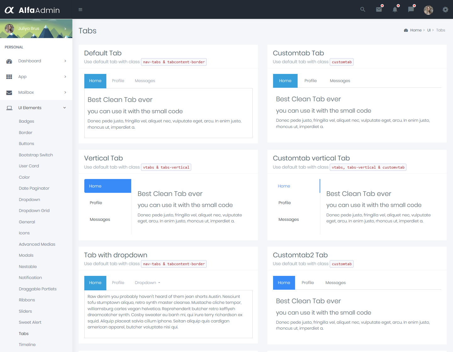 Bootstrap Admin Template