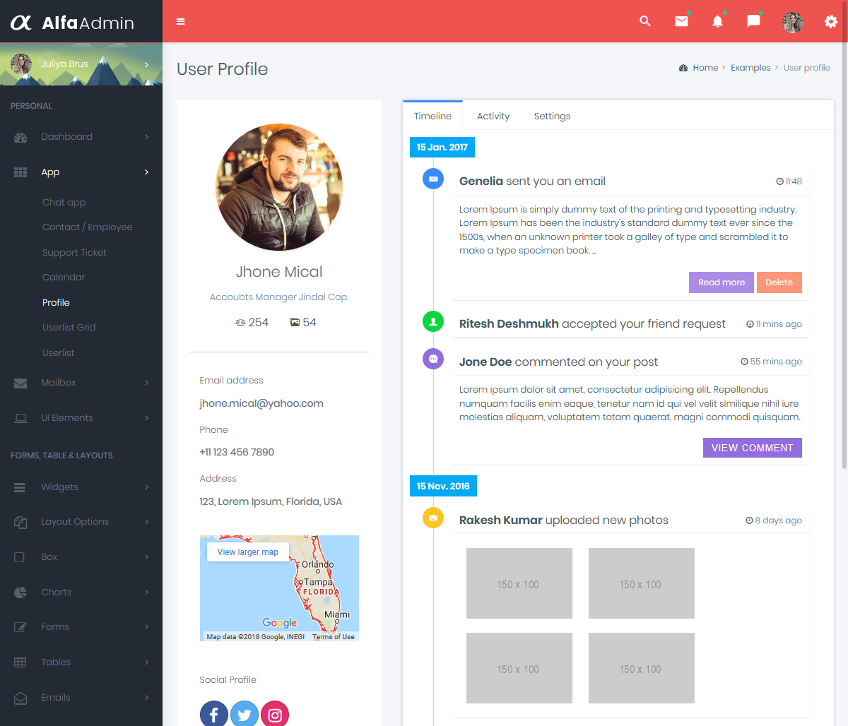 Bootstrap 4 Admin Dashboard