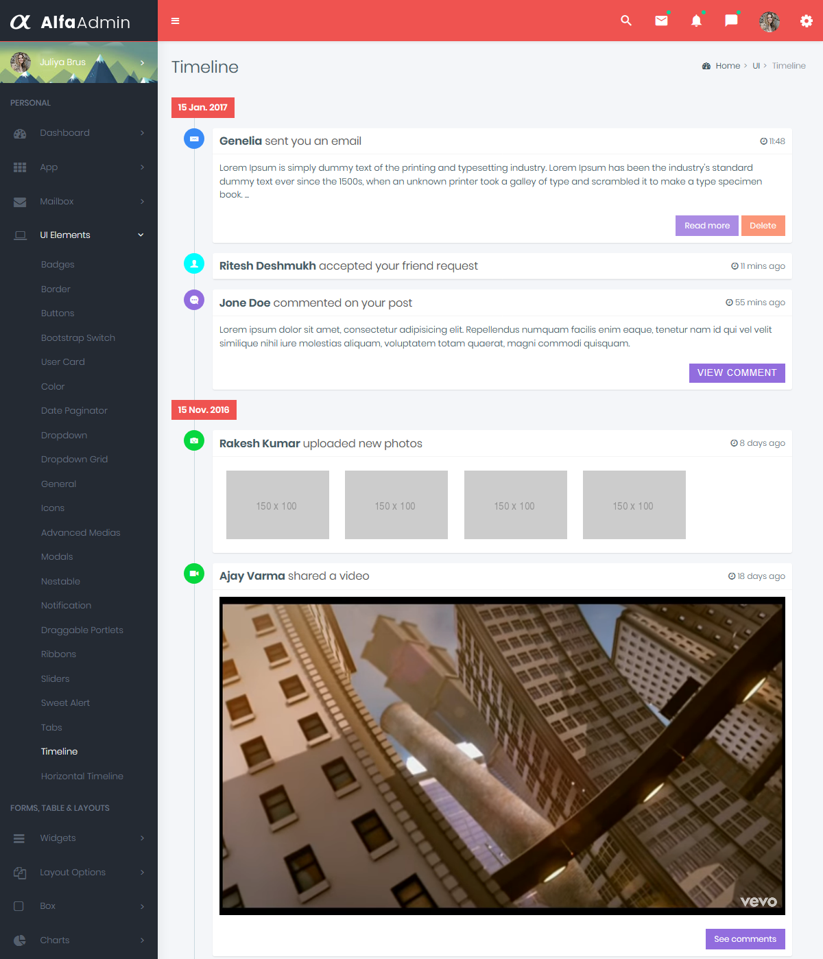 Bootstrap Admin Template