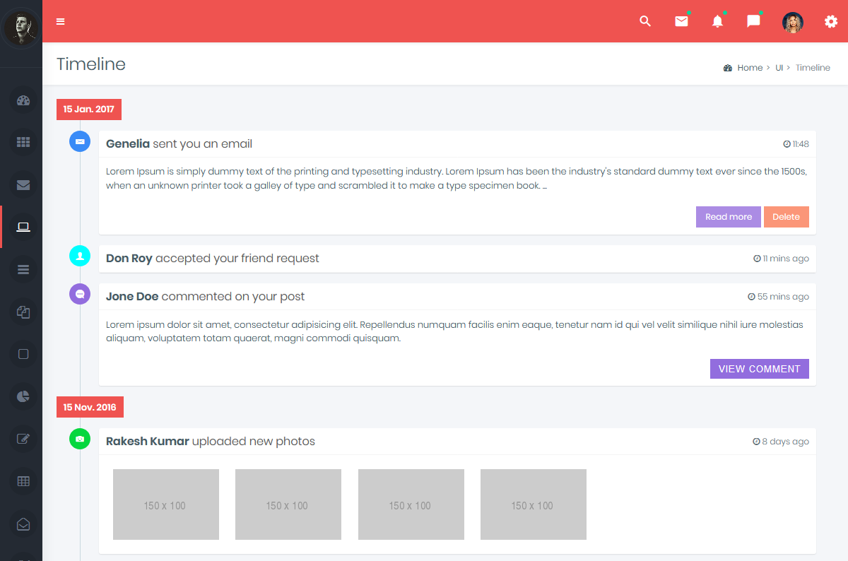 Bootstrap 4 Admin Dashboard