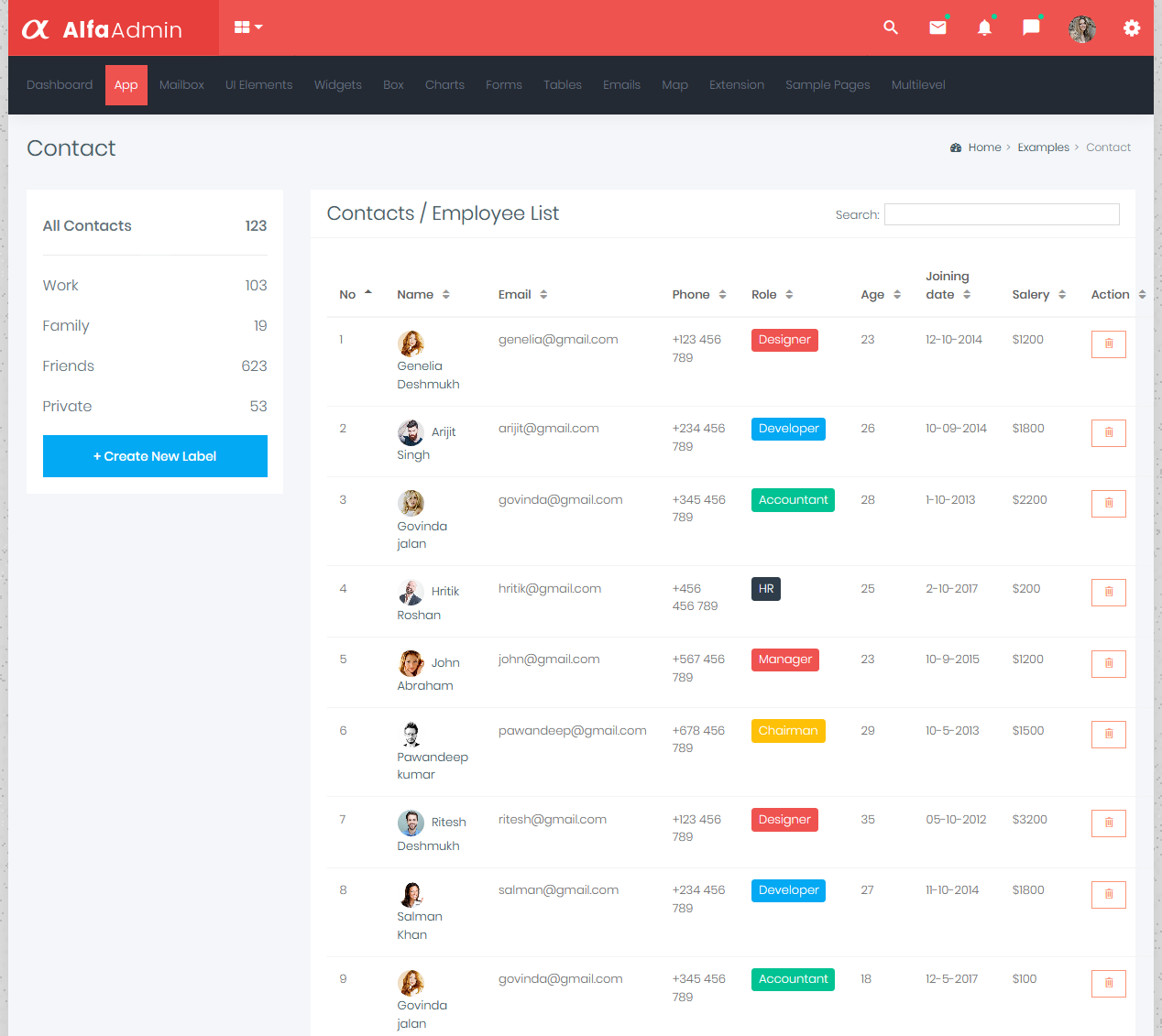 Bootstrap Admin Template