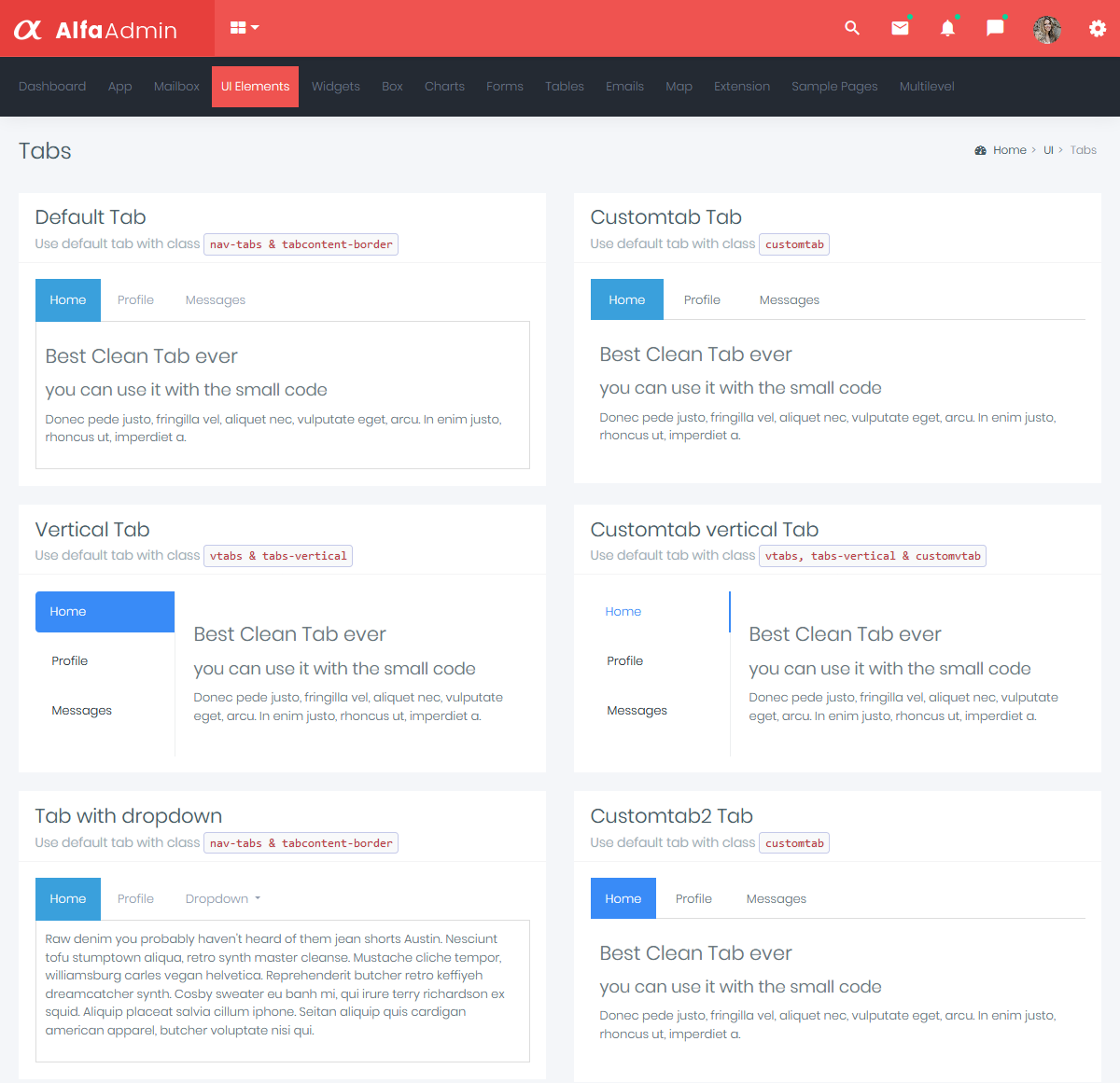 Bootstrap 4 Admin Templates