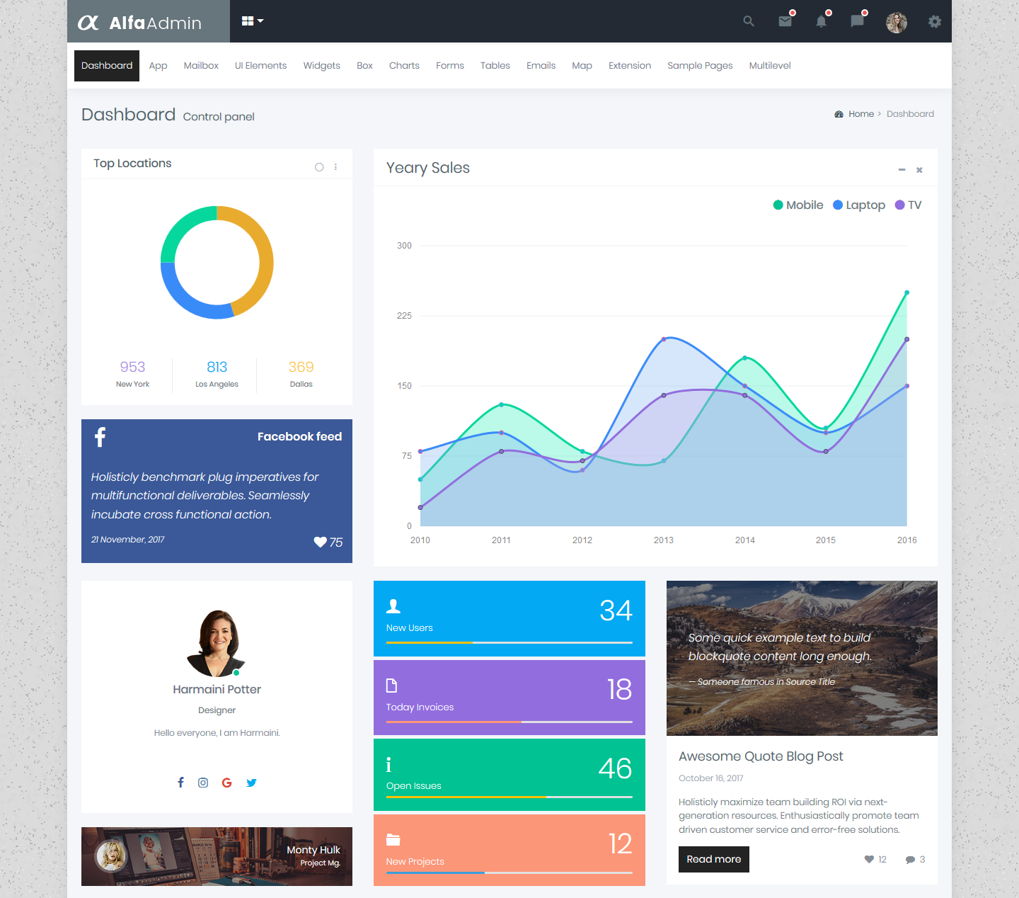 Responsive Bootstrap 4 Admin