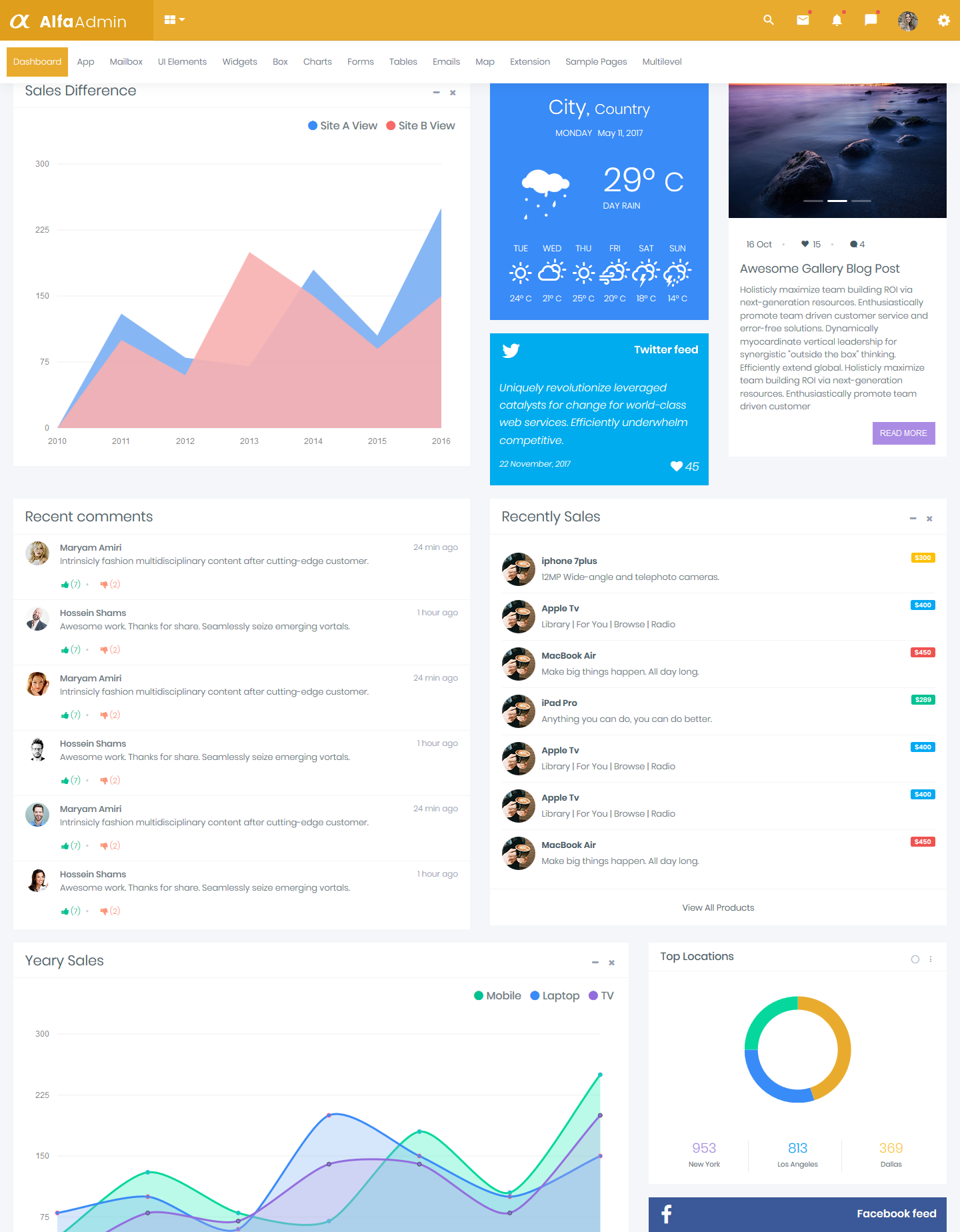 Bootstrap Admin Template