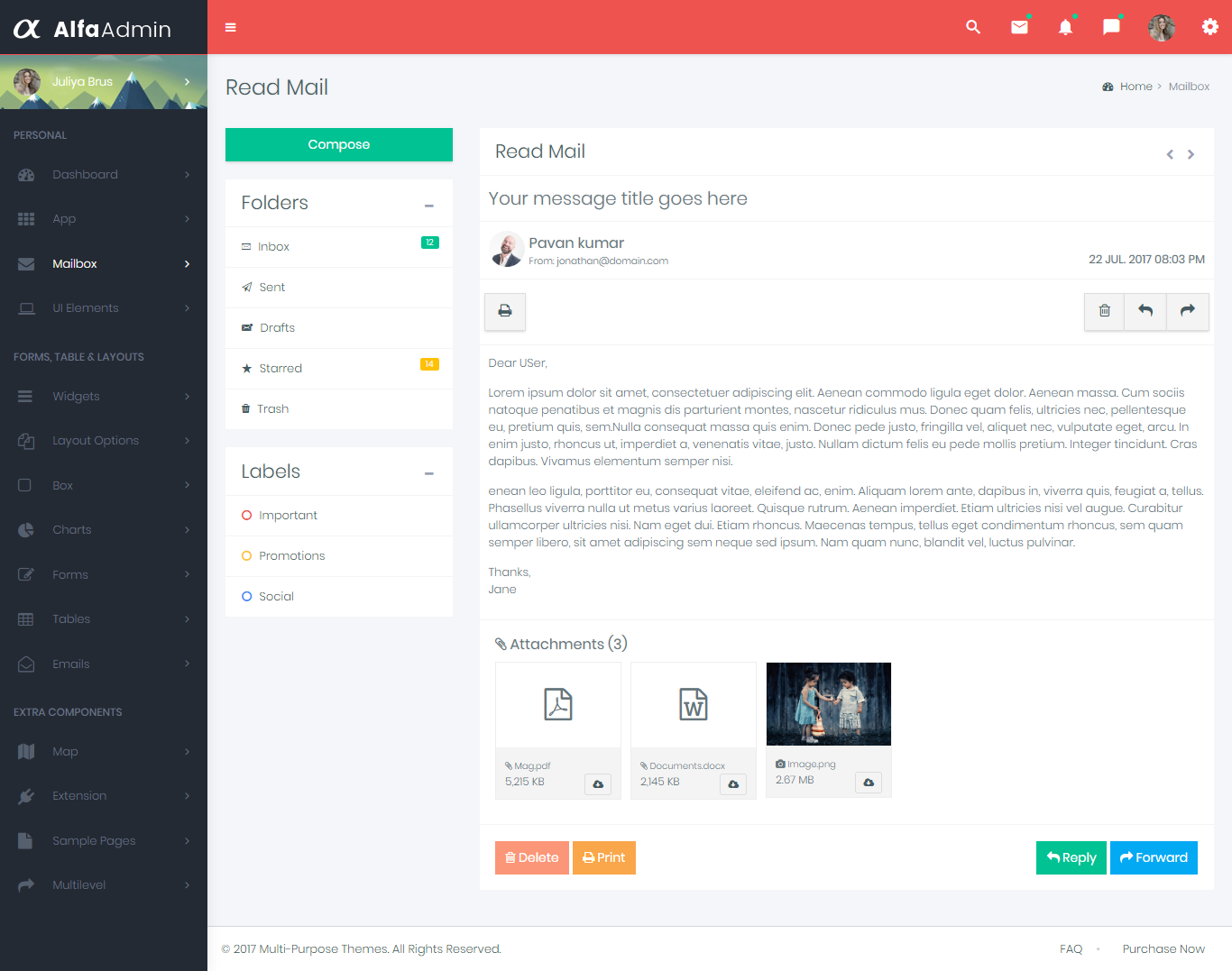 Bootstrap Admin Template