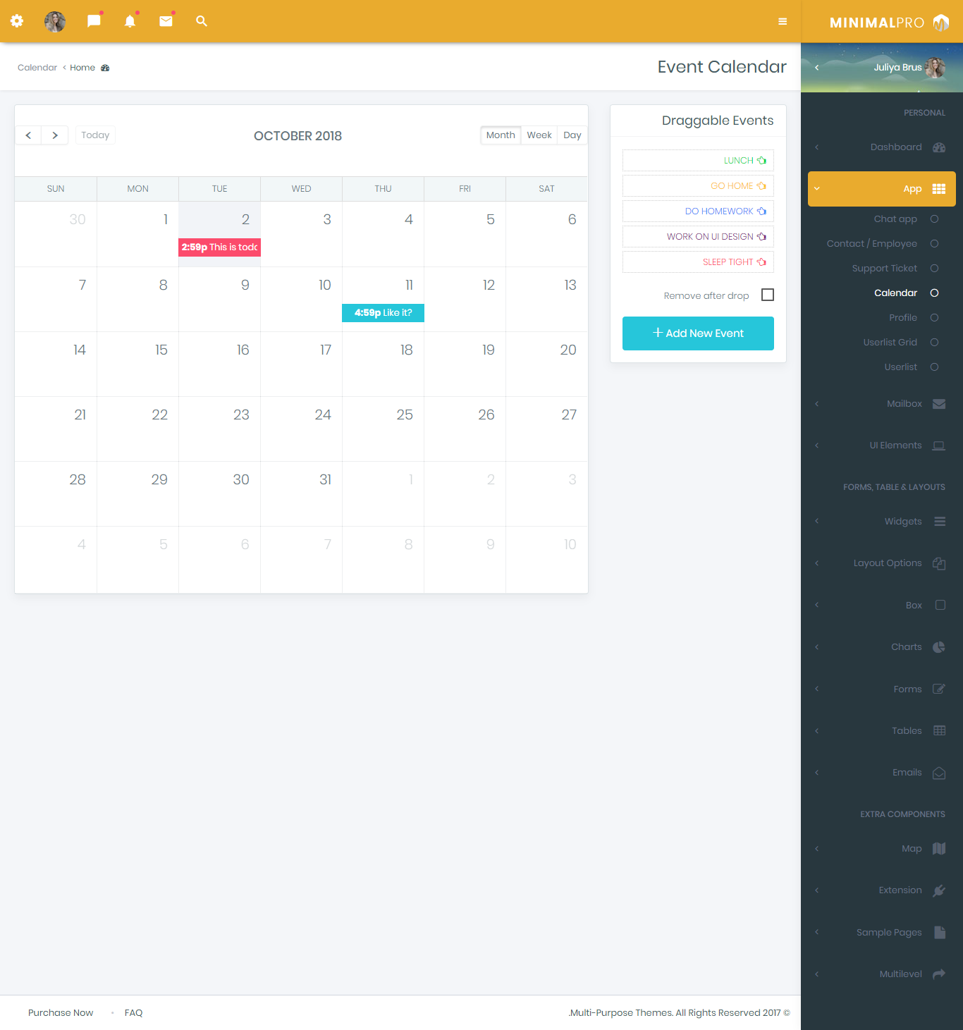 Bootstrap 4 Admin Dashboard