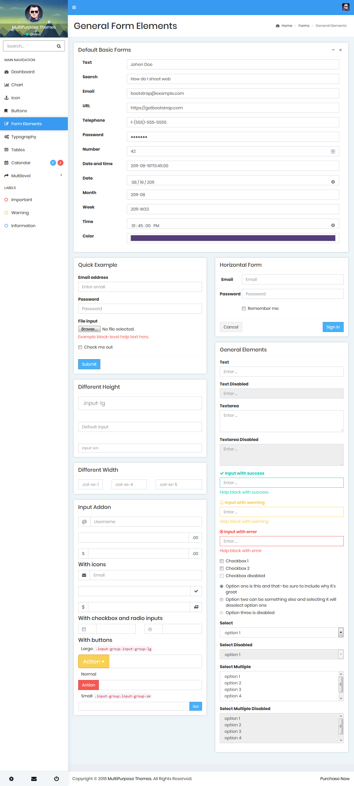 Bootstrap Admin Template