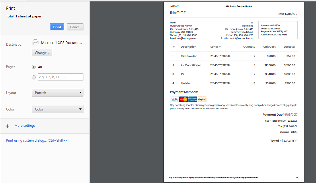 Admin Dashboard Templates