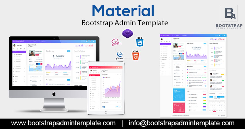 Bootstrap Premium Admin Template With Responsive Web Application Kit Material