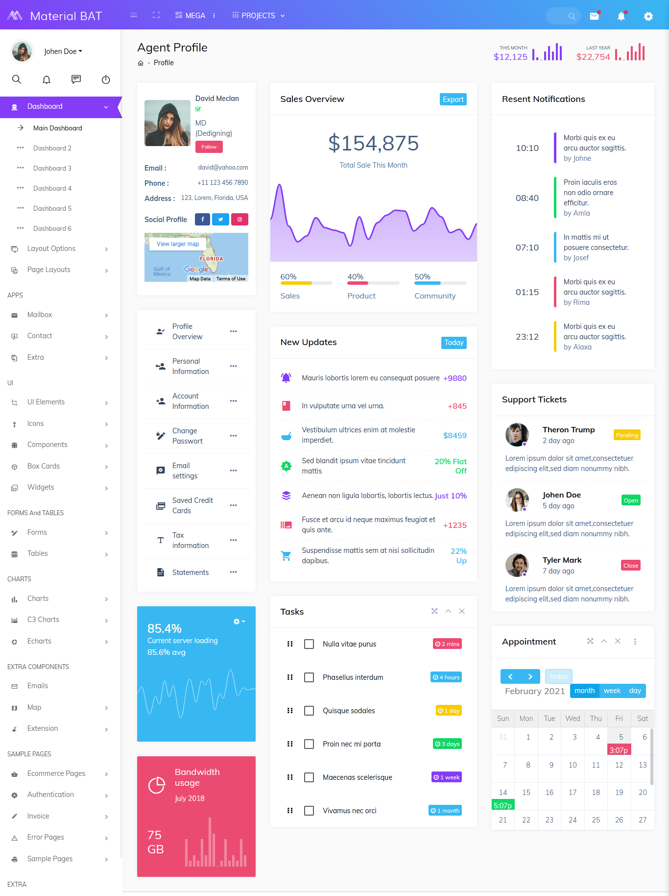 Bootstrap Admin Template