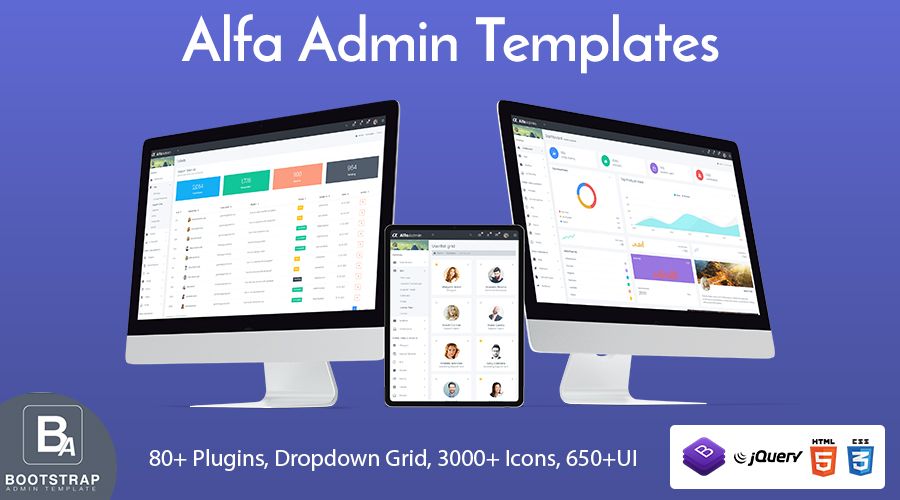 Bootstrap Admin Templates With Responsive Web Application Kit – Alfa