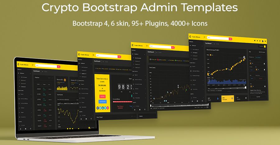 Cryptocurrency Dashboard Admin Template With Admin Dashboard UI Kit