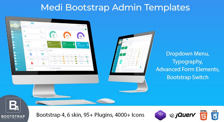 Medi Responsive Bootstrap 4 Admin Templates With Admin Dashboard UI Kit