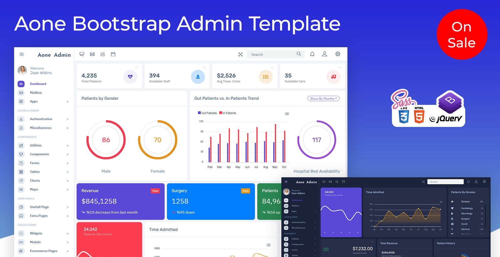 Bootstrap 4 Admin Templates Web Apps & UI Kit – Aone