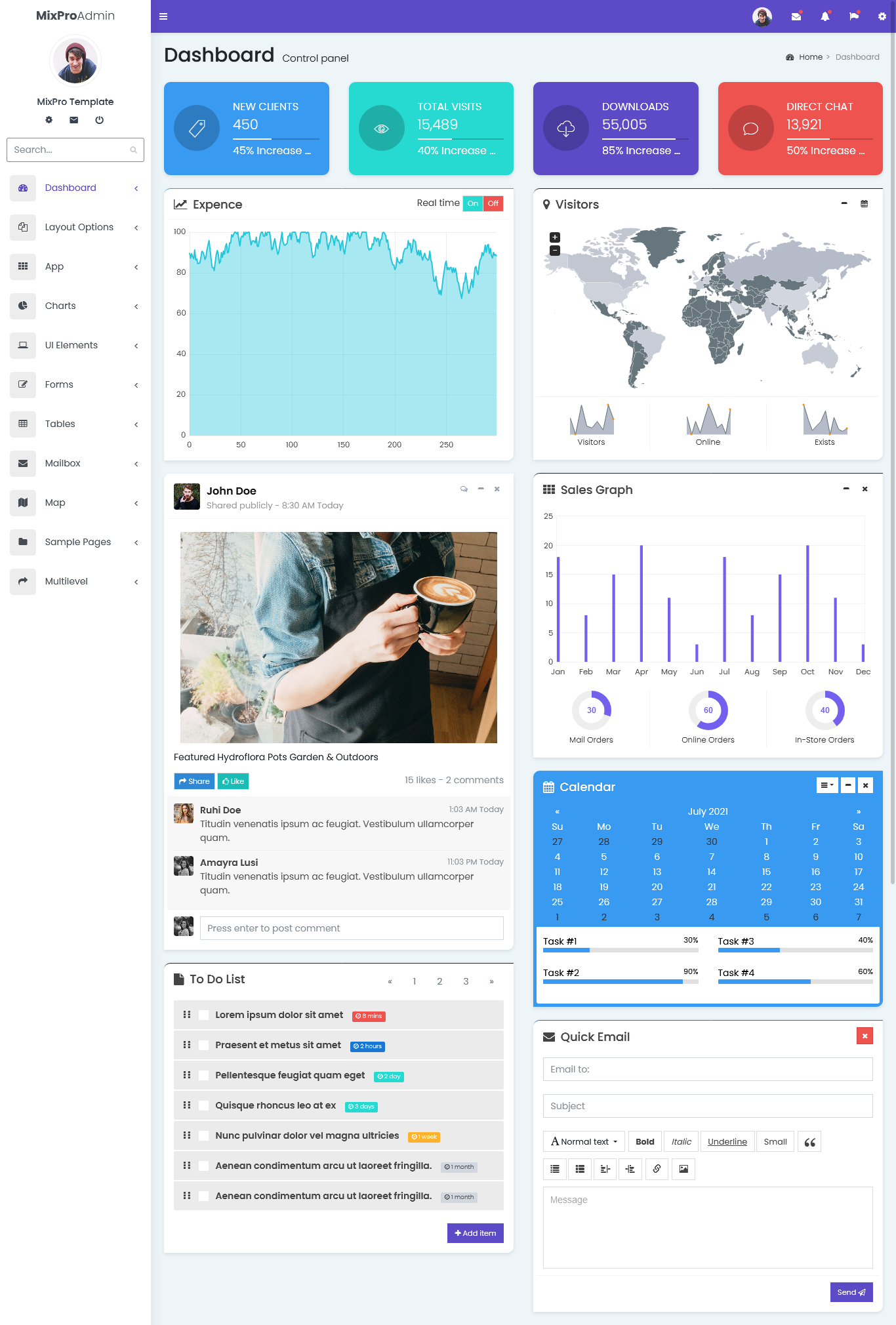 Bootstrap 4 Admin Templates