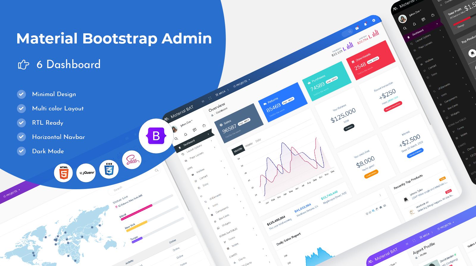 Bootstrap Admin Template With Responsive Web Application Kit – Material