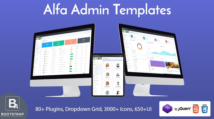Bootstrap 4 Admin Templates With Admin Dashboard UI Kit – Alfa