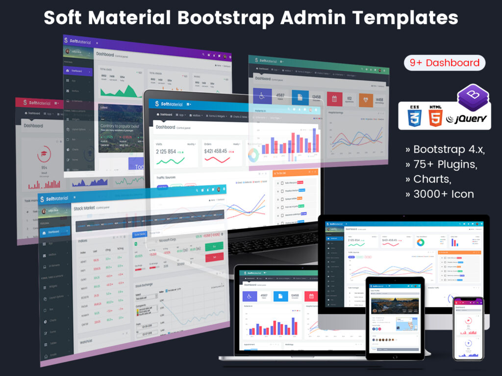 Soft Material Bootstrap Admin Templates (14) - Bootstrap Admin Template