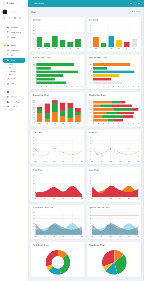 Ruby - Powerful Admin Template Dashboard With UI Framework