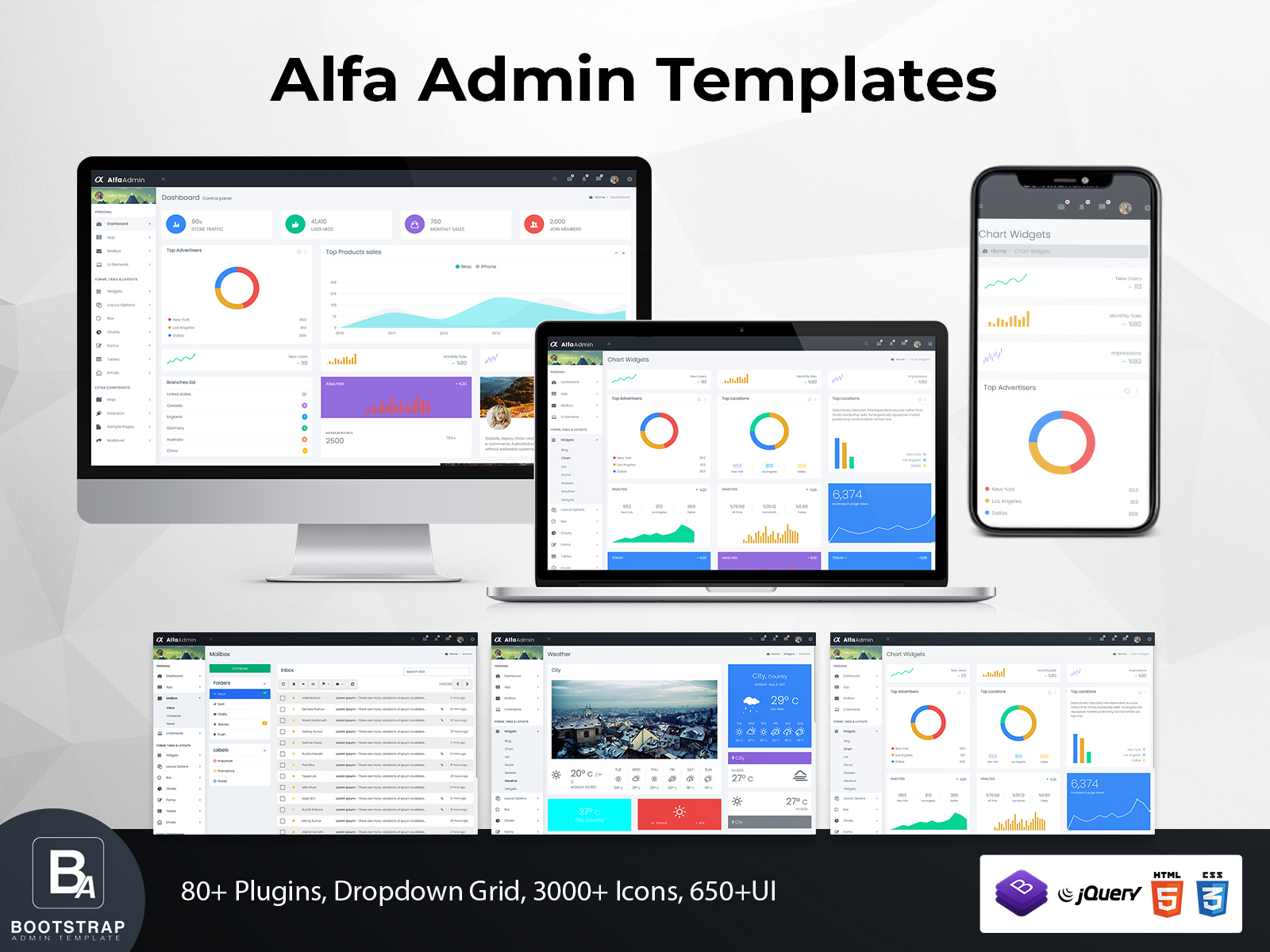 Alfa – Premium Admin Templates With Bootstrap Dashboard