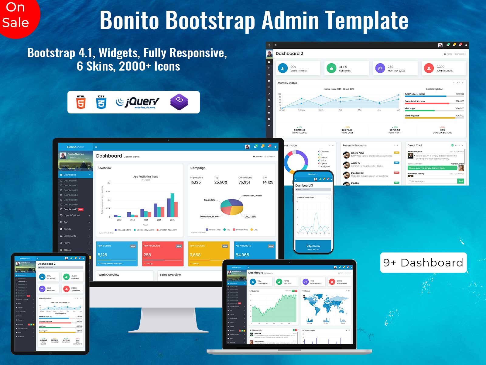 Bonito – Bootstrap Admin Web App With UI Framework