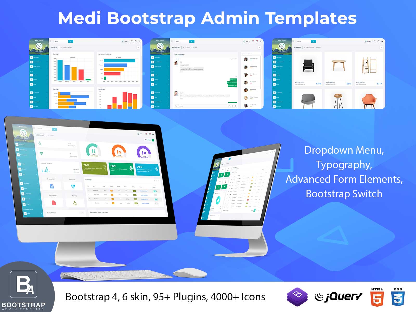 Medi Bootstrap Admin Templates