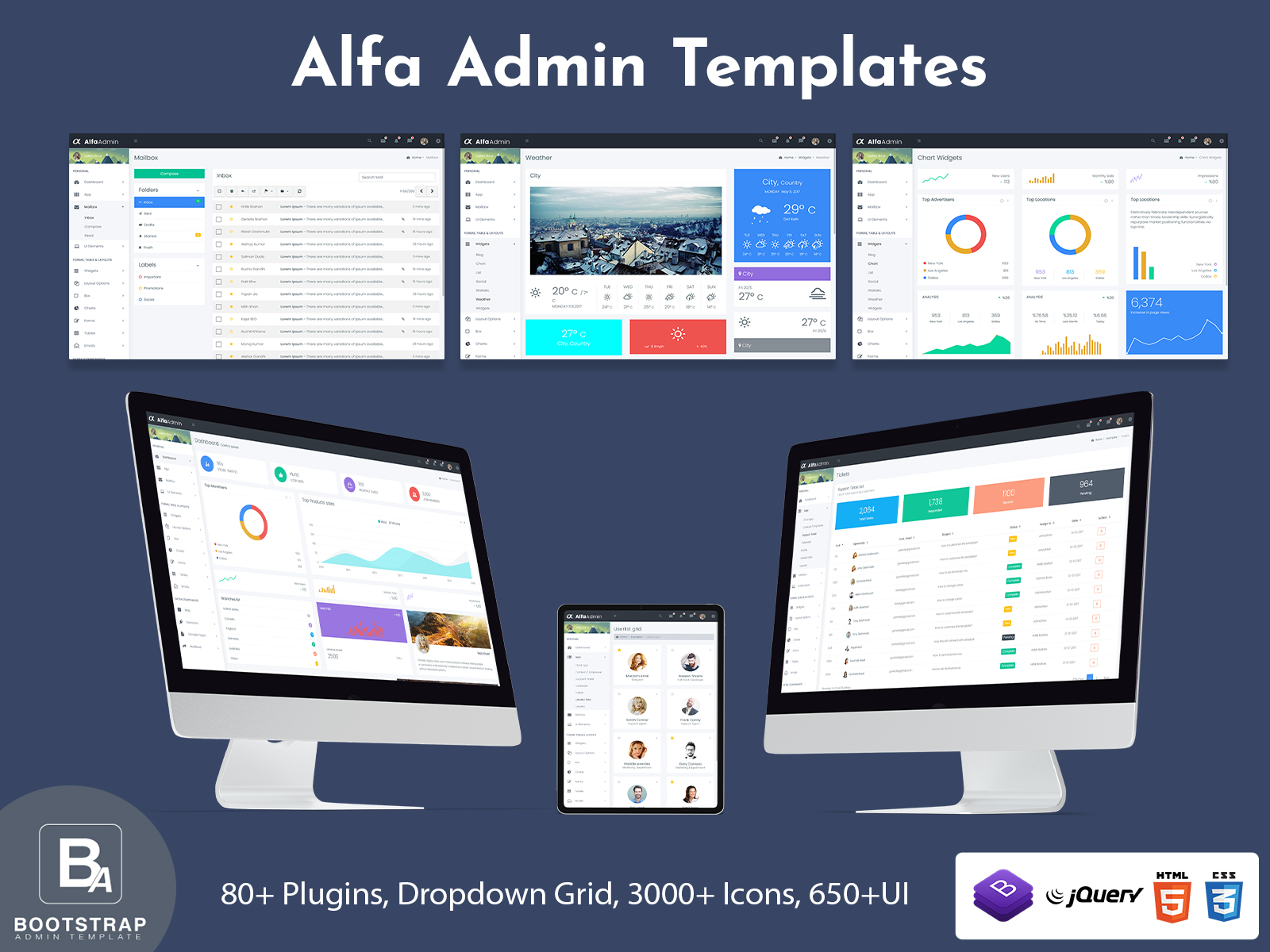 Alfa – Responsive Admin Dashboard With Admin Panel