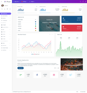 Increase Efficiency with a Bootstrap Dashboard Template - Pixel