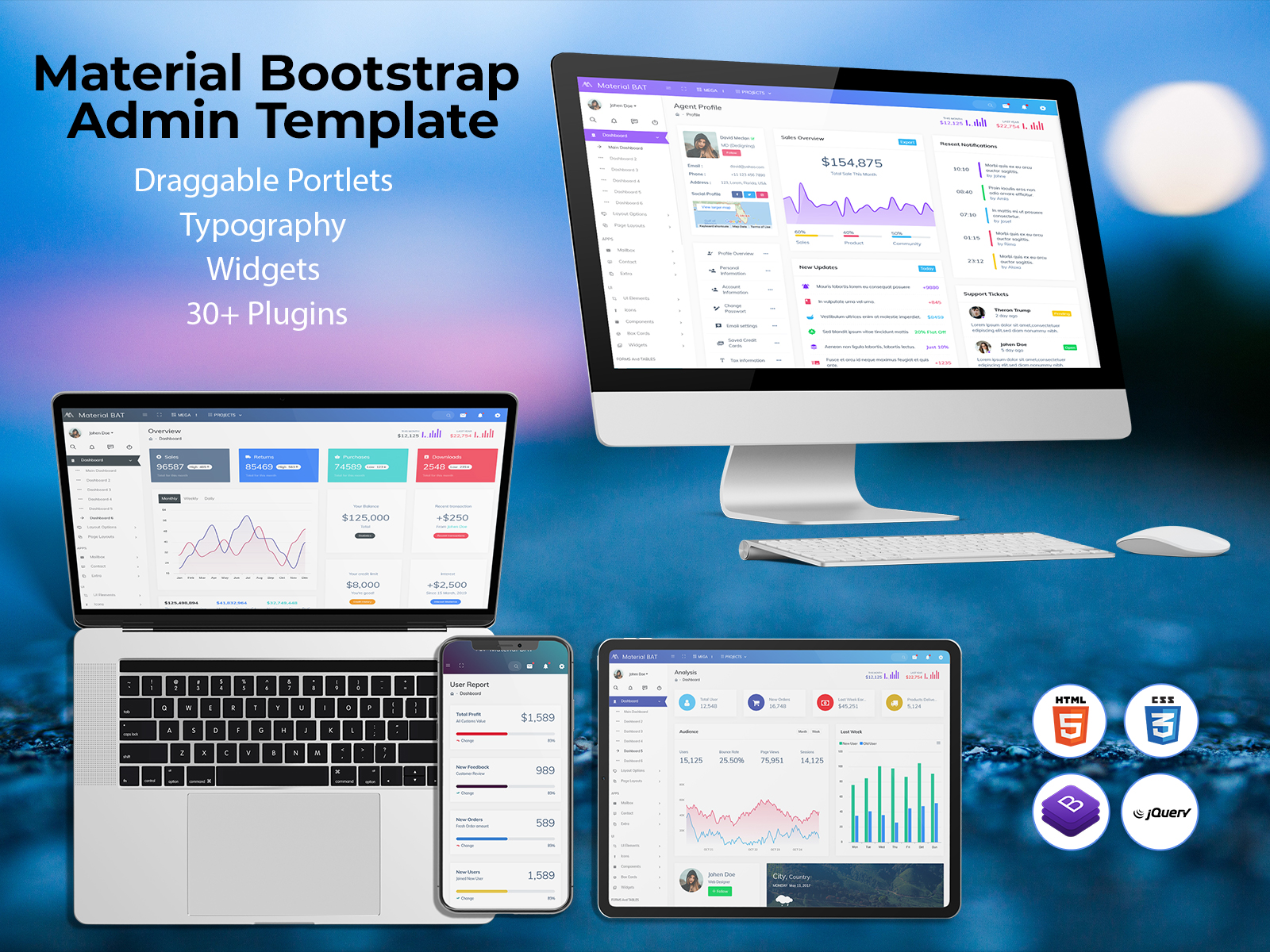 Material – Best Selling Admin Template Dashboard With UI Framework