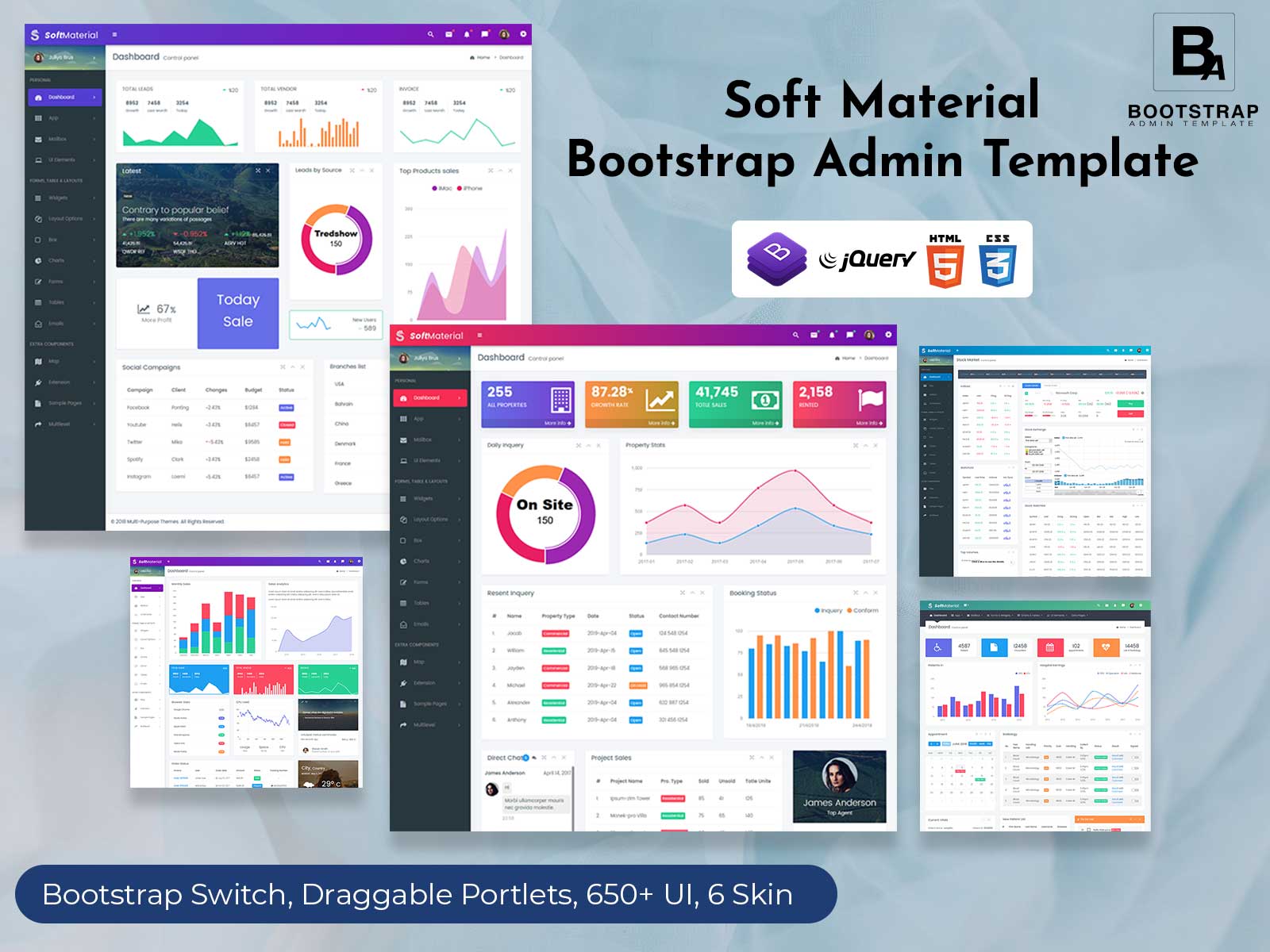 Soft Material Bootstrap Admin Template
