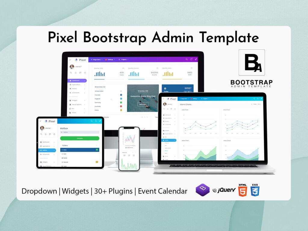 Manage Your Business with Pixel Bootstrap Admin Template - Bootstrap ...