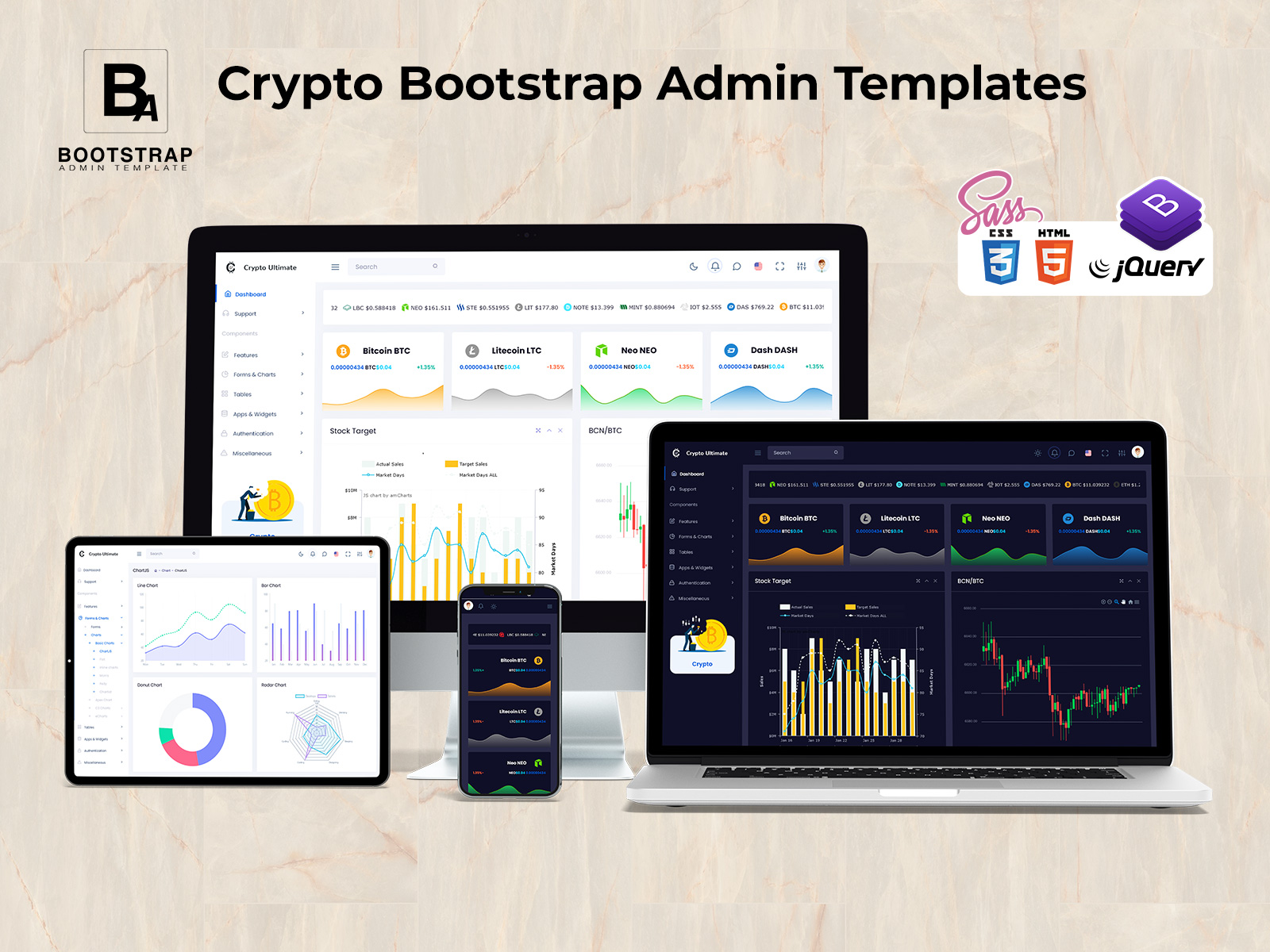 Crypto Admin Template