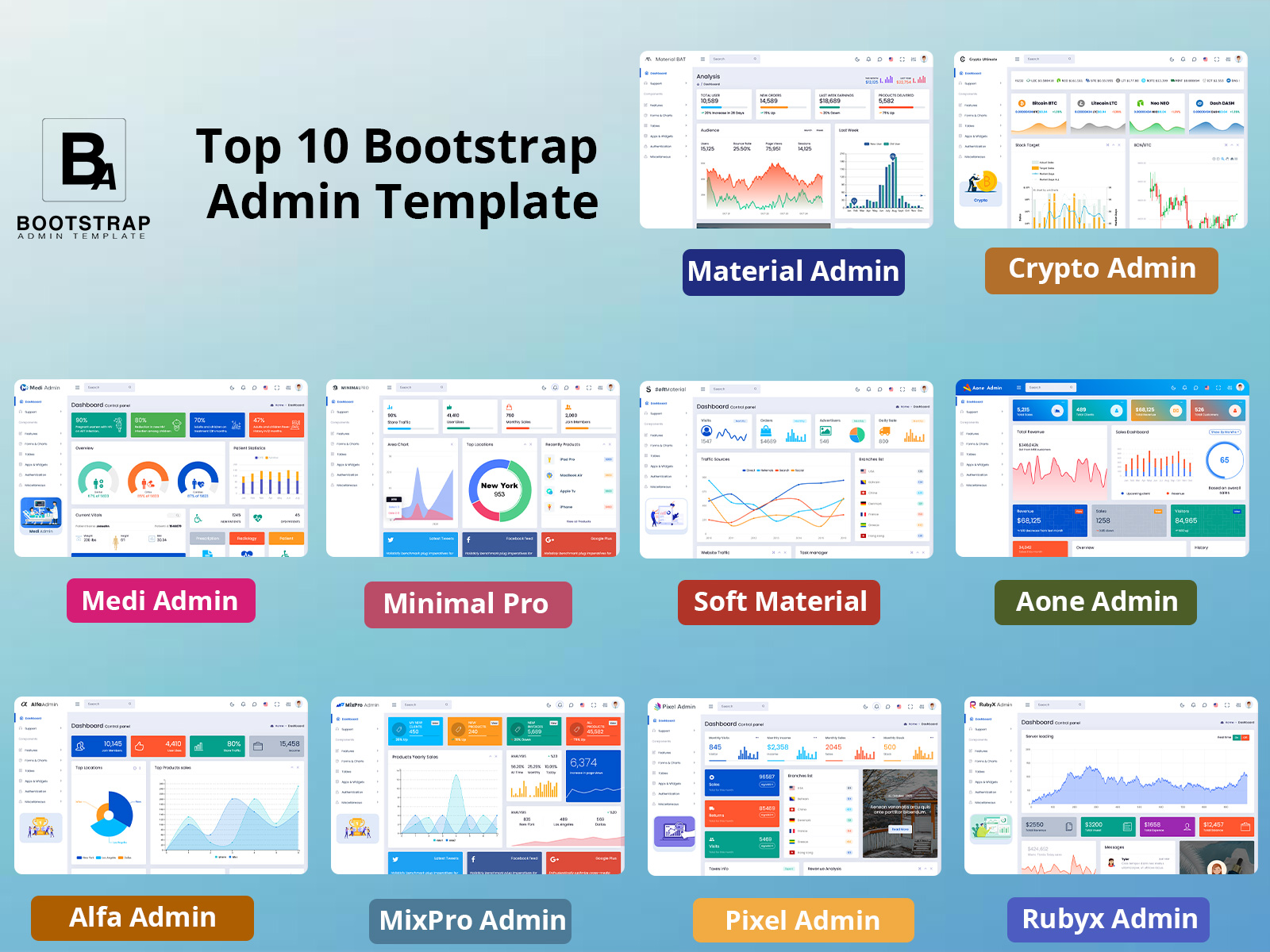 Top 10 Bootstrap Admin Template And Dashboard Template