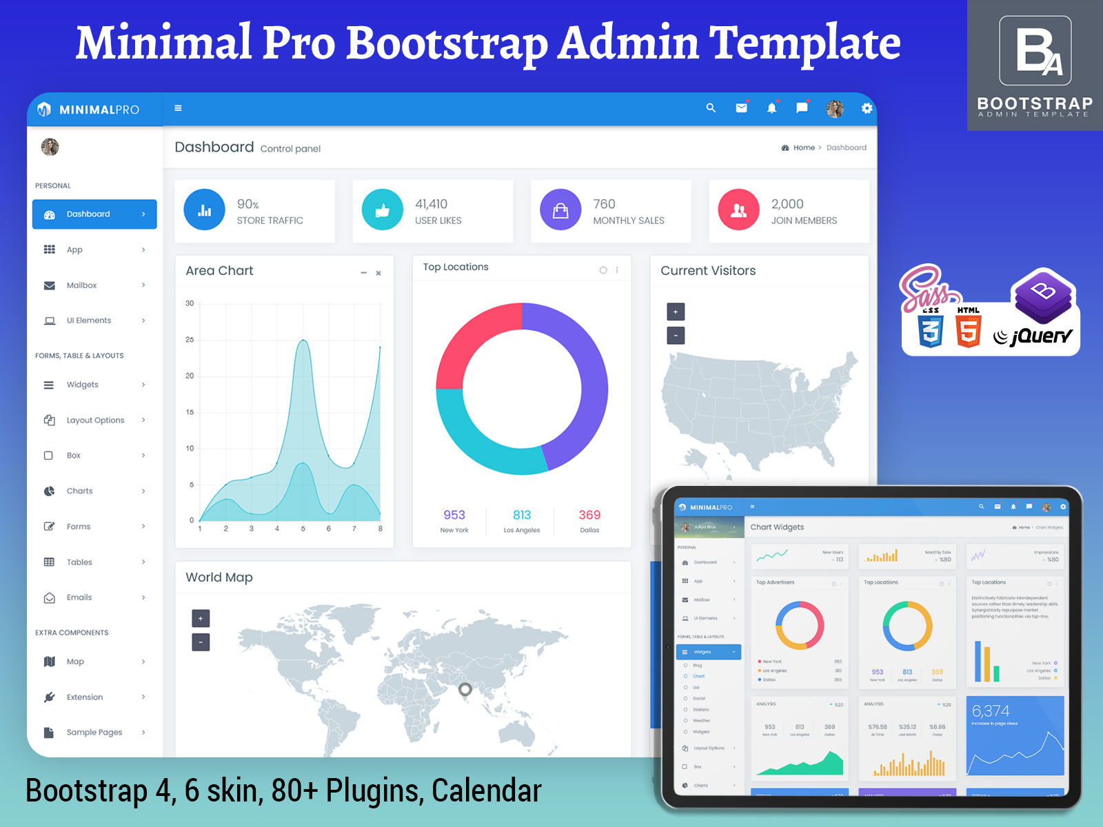 Minimal Pro Bootstrap Admin Template