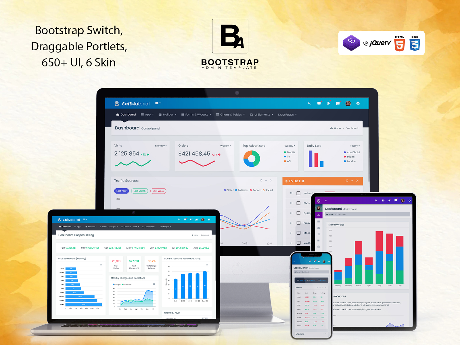 Soft Material Bootstrap Admin Template