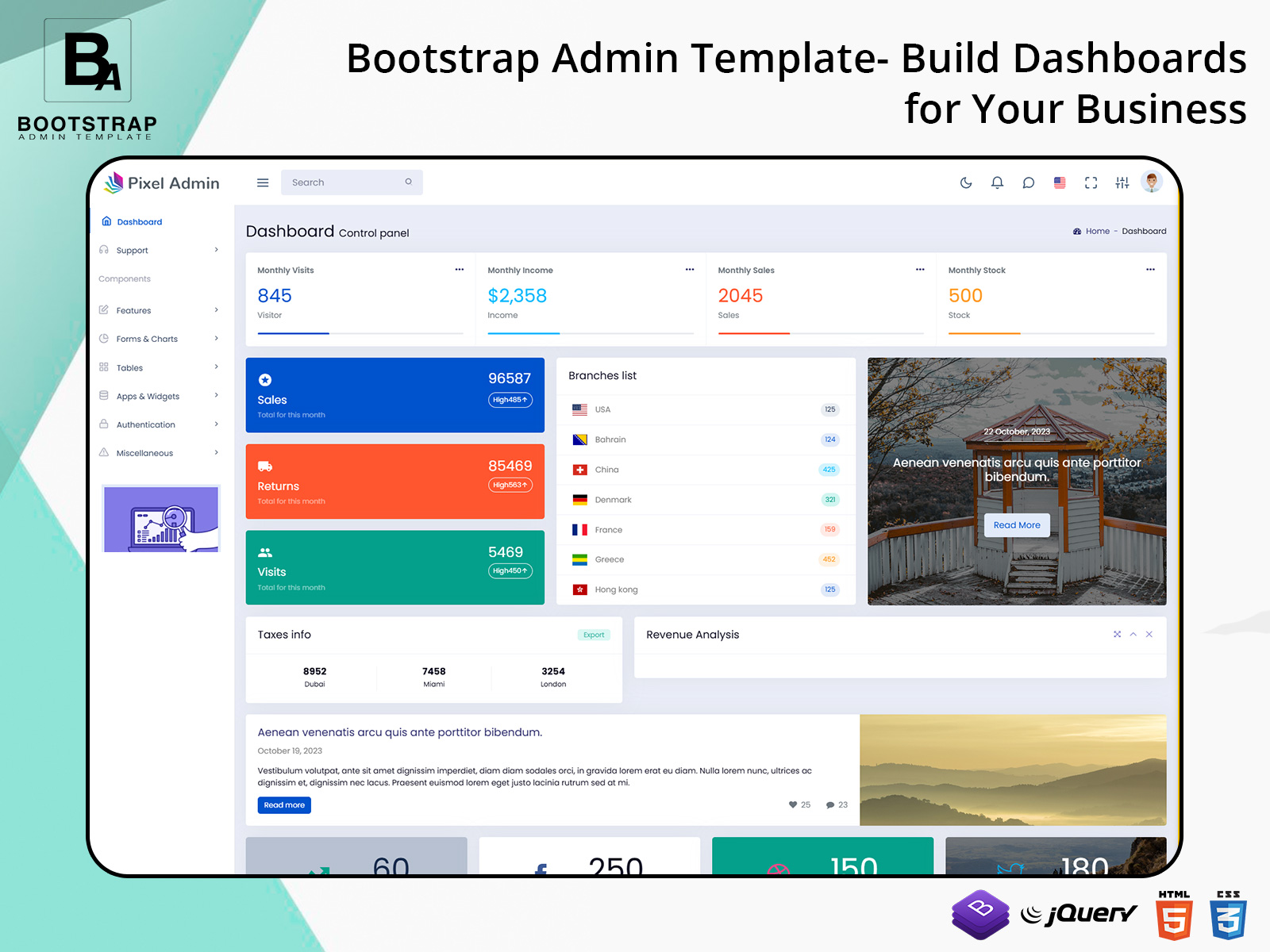 Bootstrap Admin Template – Efficient Management Made Easy