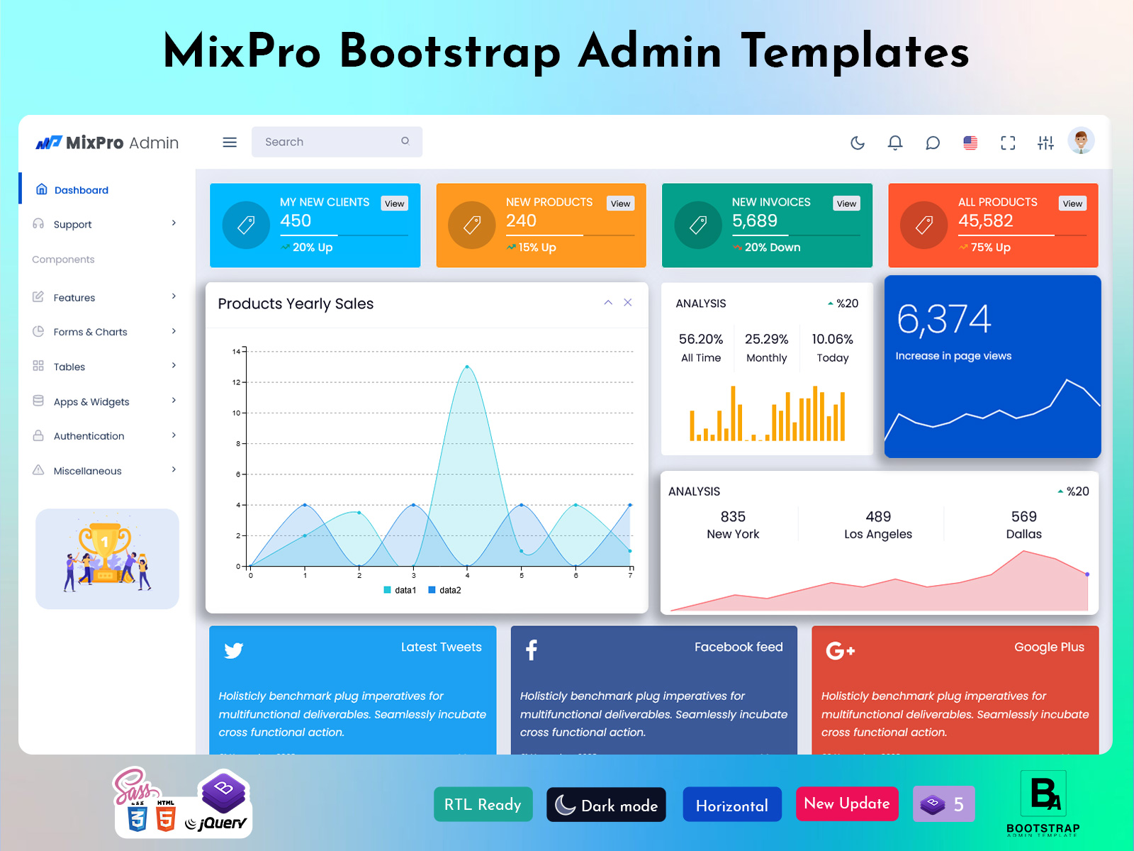 MixPro Bootstrap Admin Templates