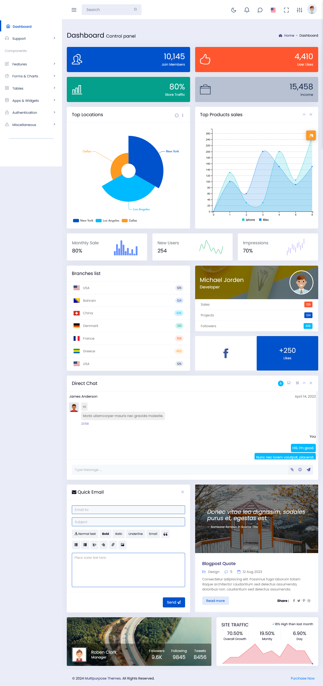 Bootstrap Admin Template