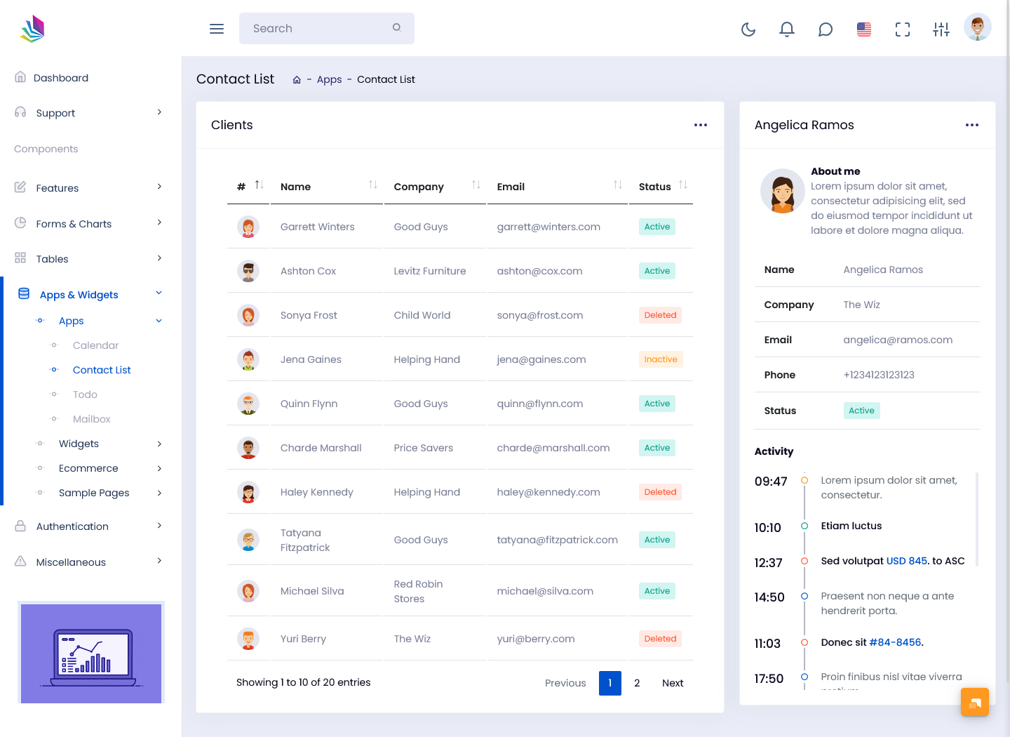 Bootstrap Admin Template