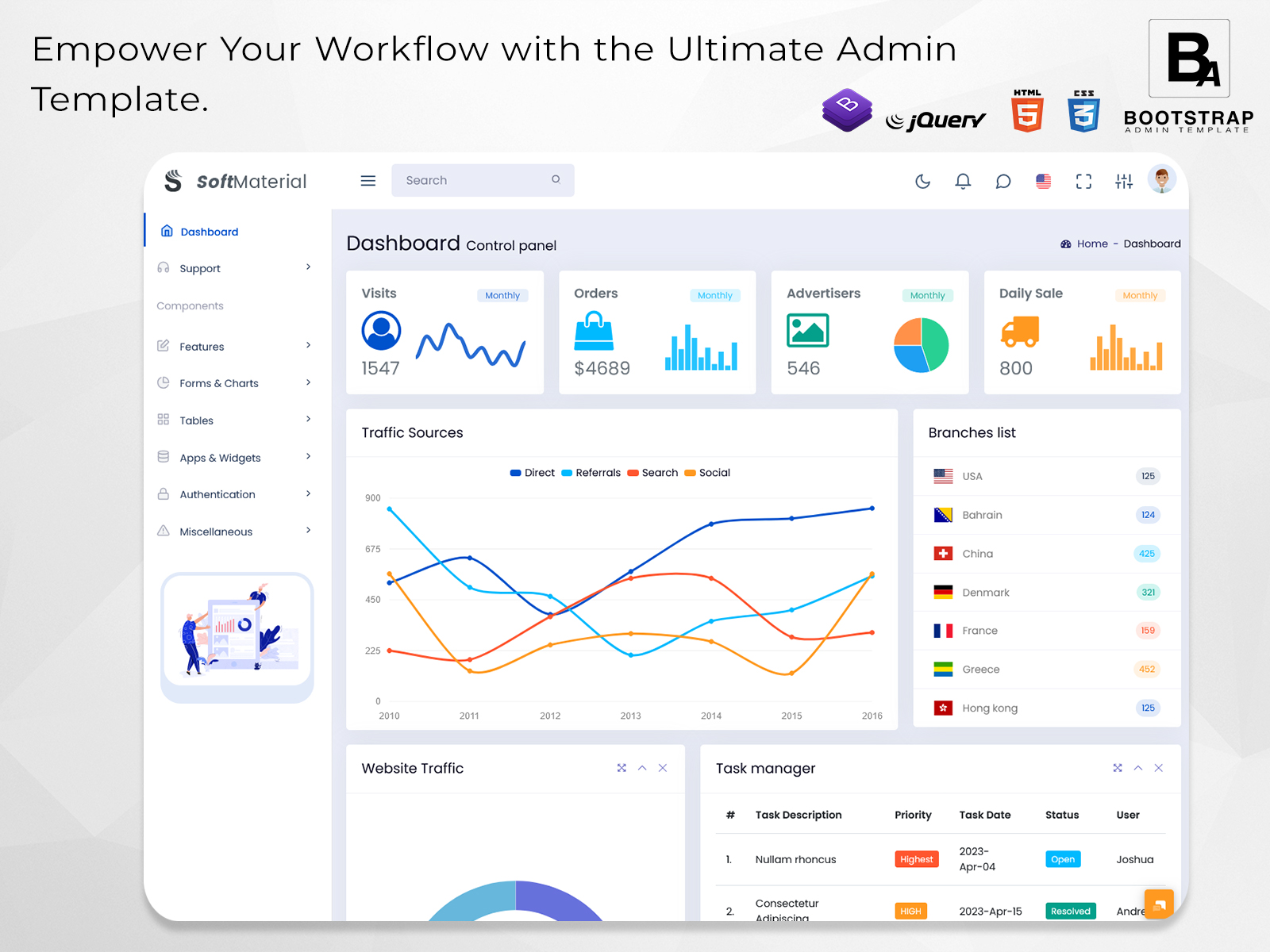 CRM Admin Template